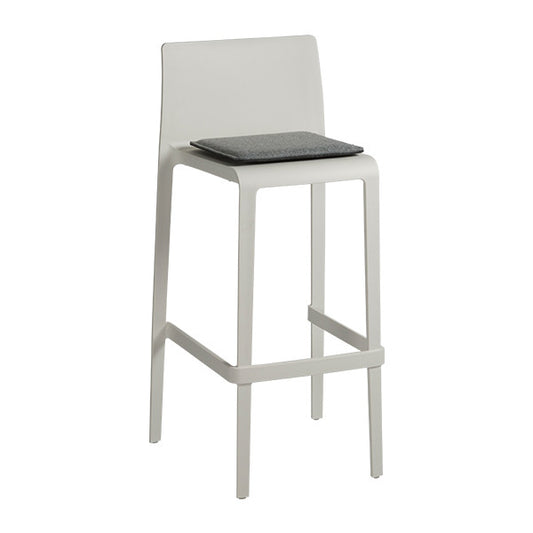 Barhocker Volt 678 weiß mit Sitzkissen grau/anthrazit