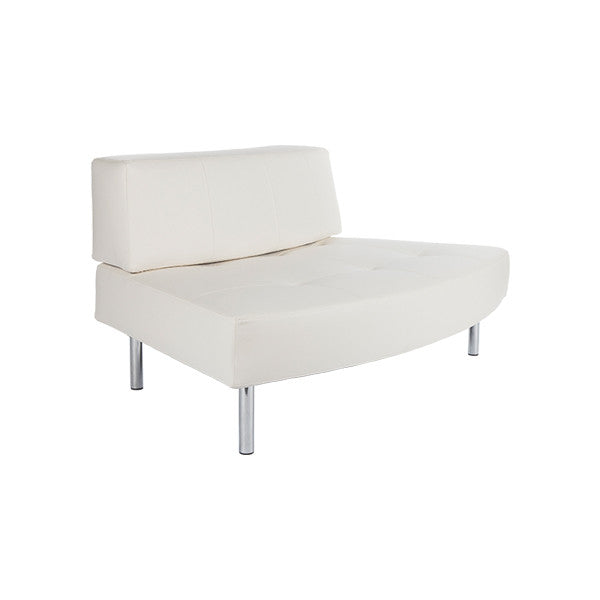 Endless Curved Seat low Back Curve small Yachtleder weiß