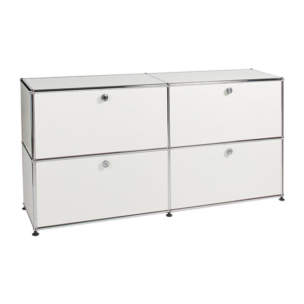 Sideboard USM Haller weiß 4 Klapptüren mit 2 Schlüsseln
