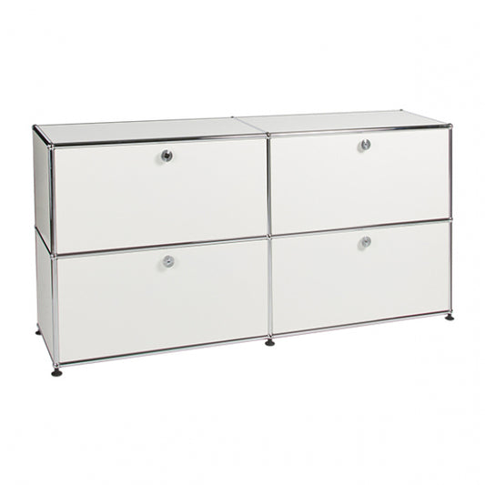 Sideboard USM Haller weiß 4 Klapptüren mit 2 Schlüsseln